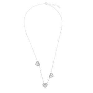 Srebrny naszyjnik 925 Serca Ażurowe