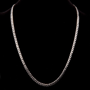 Srebrny łańcuszek 925 pancerka rodowany