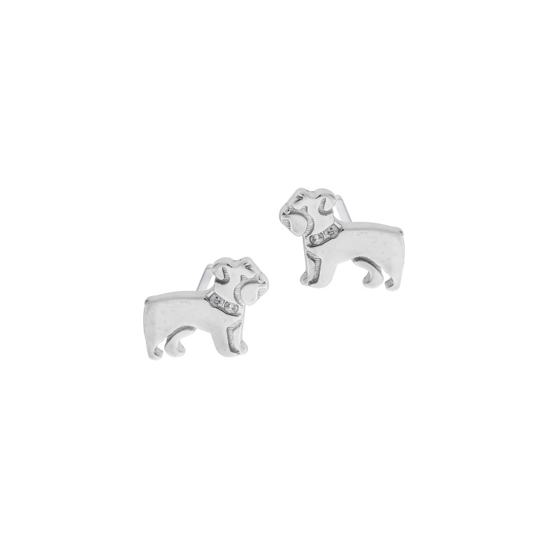 Kolczyki srebrne 925 Pies Cyrkoniowa Obroża