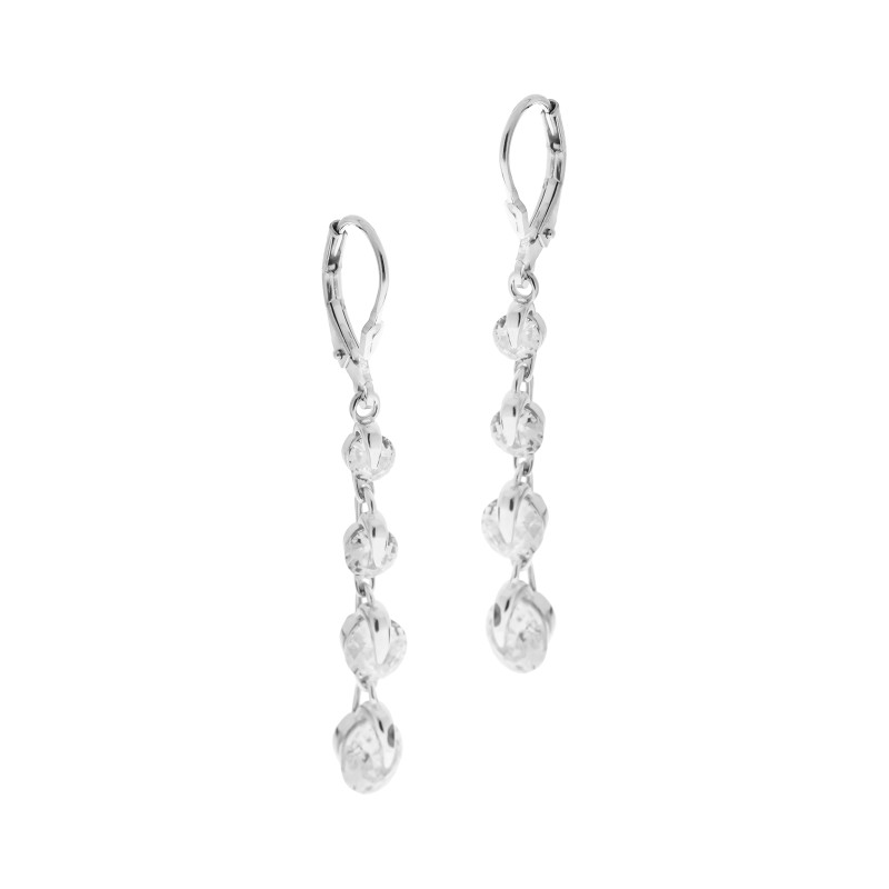 Srebrne Kolczyki 925 Cztery Cyrkonie