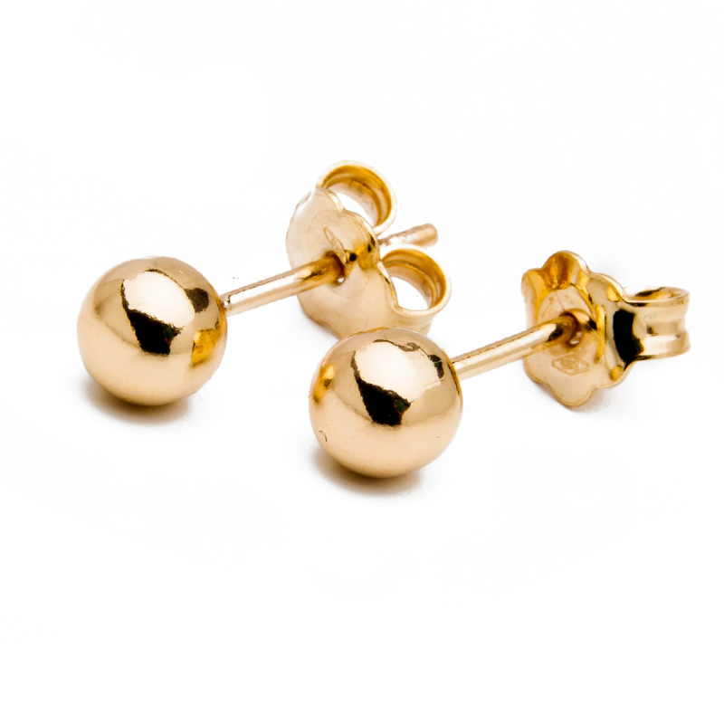 Złote kolczyki 585 kulki 5 mm