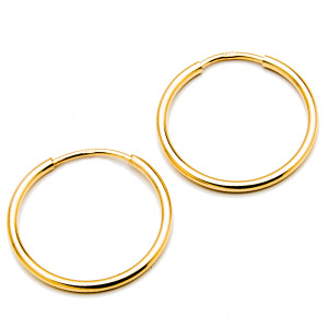 Złote kolczyki 585 Kreolki Koła 20 mm