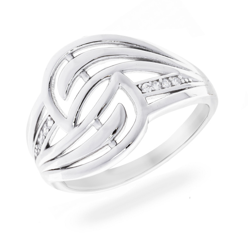 Srebrny Pierścionek 925 Lustrzane Odbicie