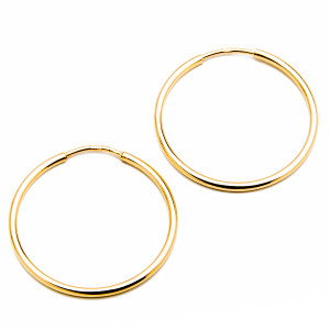 Złote kolczyki 585 koła 25 mm