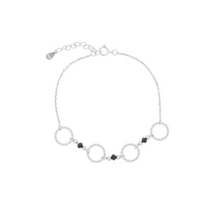 Srebrna 925 bransoletka Okręgi Elegancji