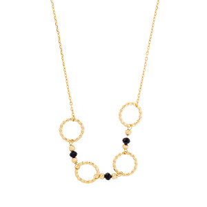 Srebrny naszyjnik pozłacany 925 Okręgi Elegancji
