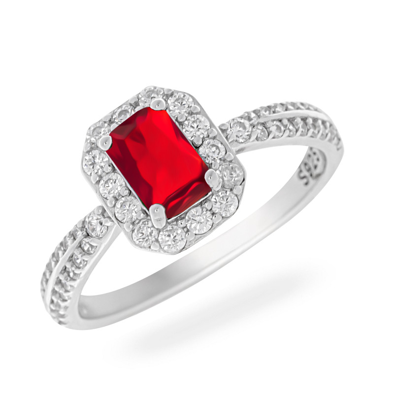 Srebrny Pierścionek 925 Red Desire