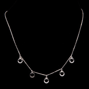 Srebrny naszyjnik okrągłe zawieszki