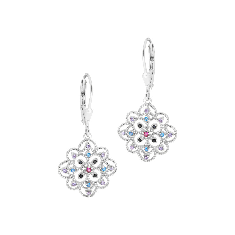 Srebrne Kolczyki 925 Kwiatowa Elegancja