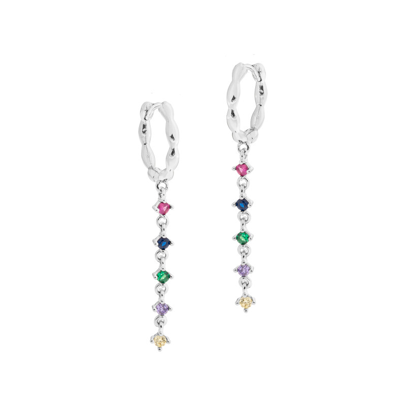 Srebrne kolczyki 925 Tęczowy Blask