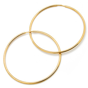 Złote kolczyki 585 koła 55 mm