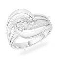 Srebrny Pierścionek 925 Wzorzysta Fala