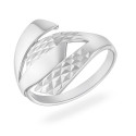 Srebrny Pierścionek 925 Wzorzysta Fala