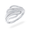 Srebrny Pierścionek 925 Wzorzysta Fala III