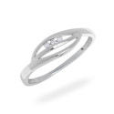 Srebrny Pierścionek 925 Cyrkoniowa Fala