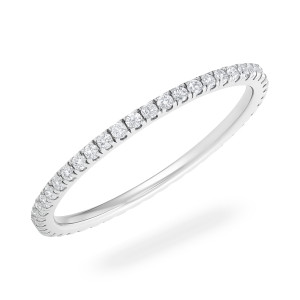 Srebrny Pierścionek 925 Delikatna Obrączka Cyrkonie