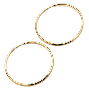 Złote kolczyki 585 kreolki koła 37 mm