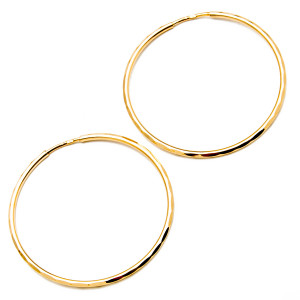 Złote kolczyki 585 Kreolki koła 43 mm