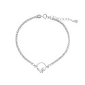 Srebrna 925 bransoletka Serce Delikatności