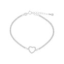 Srebrna 925 bransoletka Wieczne Serce