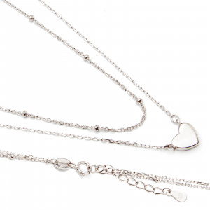 Srebrny naszyjnik pełne serce