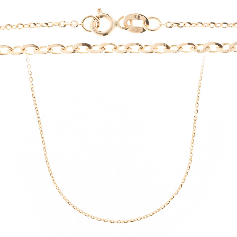 Złoty Łańcuszek 585 Rolo delikatny Prezent