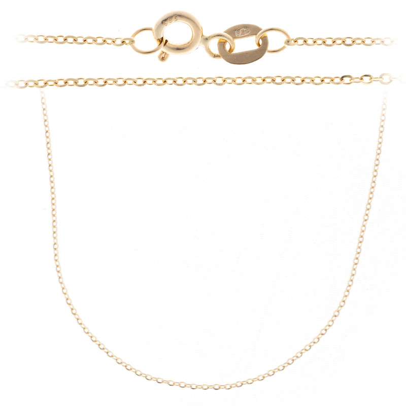 Złoty Łańcuszek 585 Delikatne Rolo Prezent