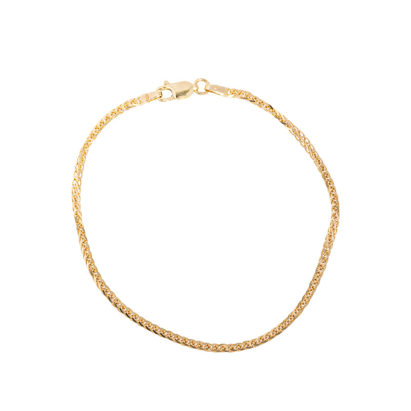 Złota bransoletka damska 585 Lisi Ogon 19cm