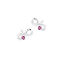 Kolczyki srebrne 925 Jasny Różowy Blask Wieczności