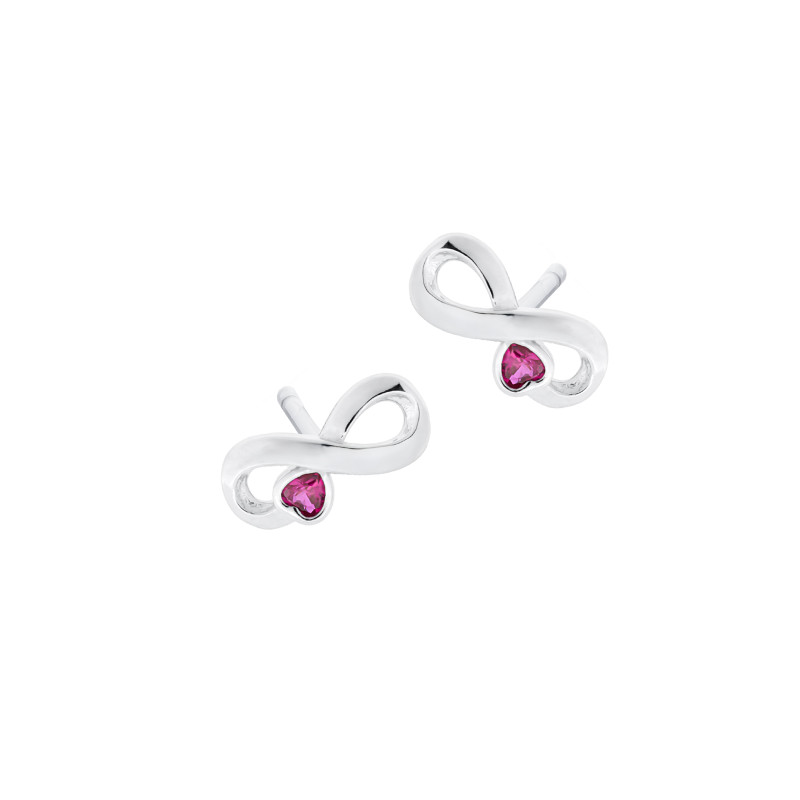 Kolczyki srebrne 925 Różowy Blask Wieczności
