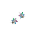 Kolczyki srebrne 925 Tęczowe Gałązki