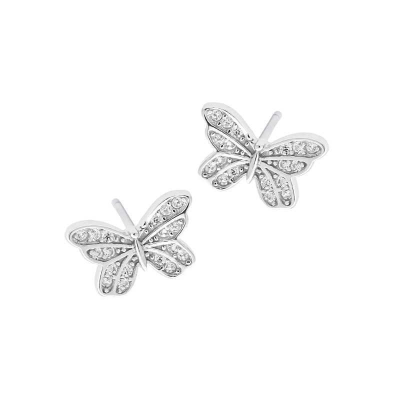 Kolczyki srebrne 925 Motyl Elegancji