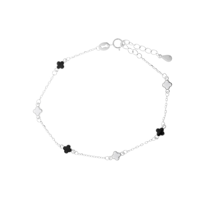 Srebrna 925 bransoletka Kwiatowa Harmonia