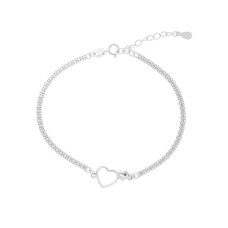 Srebrna 925 bransoletka Bliskość Serc