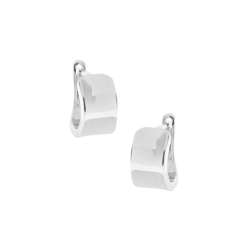 Srebrne Kolczyki 925 Gładka Blaszka