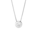 Srebrny naszyjnik 925 Mały Czarny Blask Cyrkonii