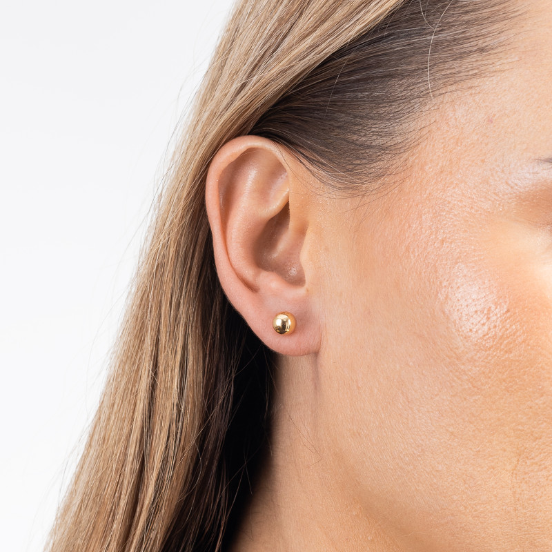 Złote kolczyki kulki 6mm