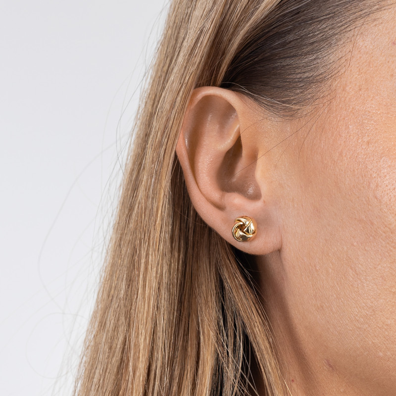 Kolczyki złote 585 Złoto Supełek duże PREZENT