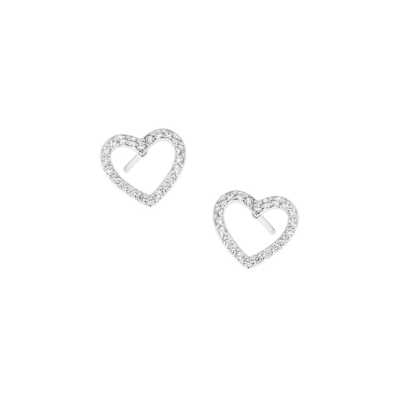 Srebrny 925 Komplet Wieczne Serce Cyrkonie