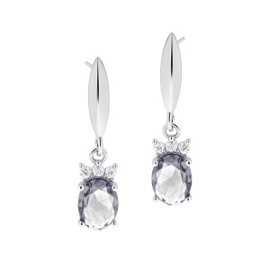 Srebrny 925 Komplet Szary Trzy Iskry