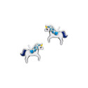 Srebrny Komplet 925 Skrzydlaty Jednorożec