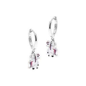 Srebrny Komplet 925 Skrzydlaty Jednorożec