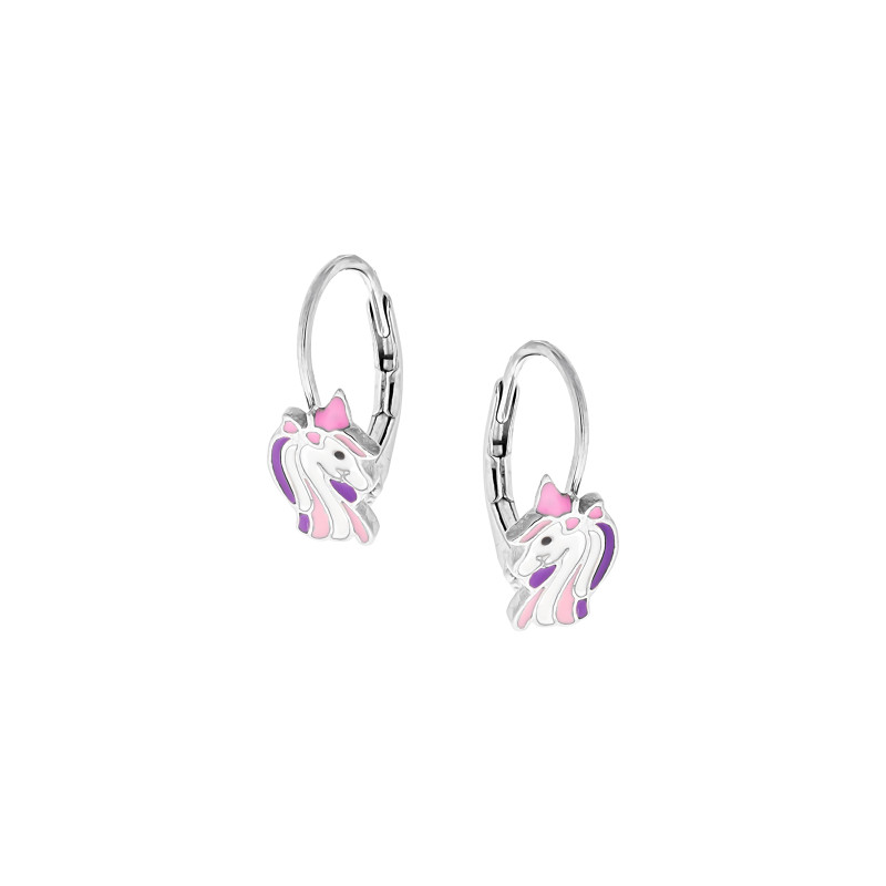 Srebrne Kolczyki 925 Jednorożec Fantazji