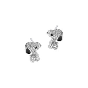 Kolczyki srebrne 925 Piesek Snoopy Błyszczący