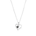 Srebrny naszyjnik 925 Serce w Kolorach Miłości