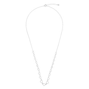 Srebrny naszyjnik 925 Rząd Serc