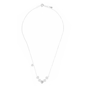 Srebrny naszyjnik 925 Rząd Serc z cyrkonią