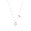 Srebrny naszyjnik 925 Koniczyna dwa Serca