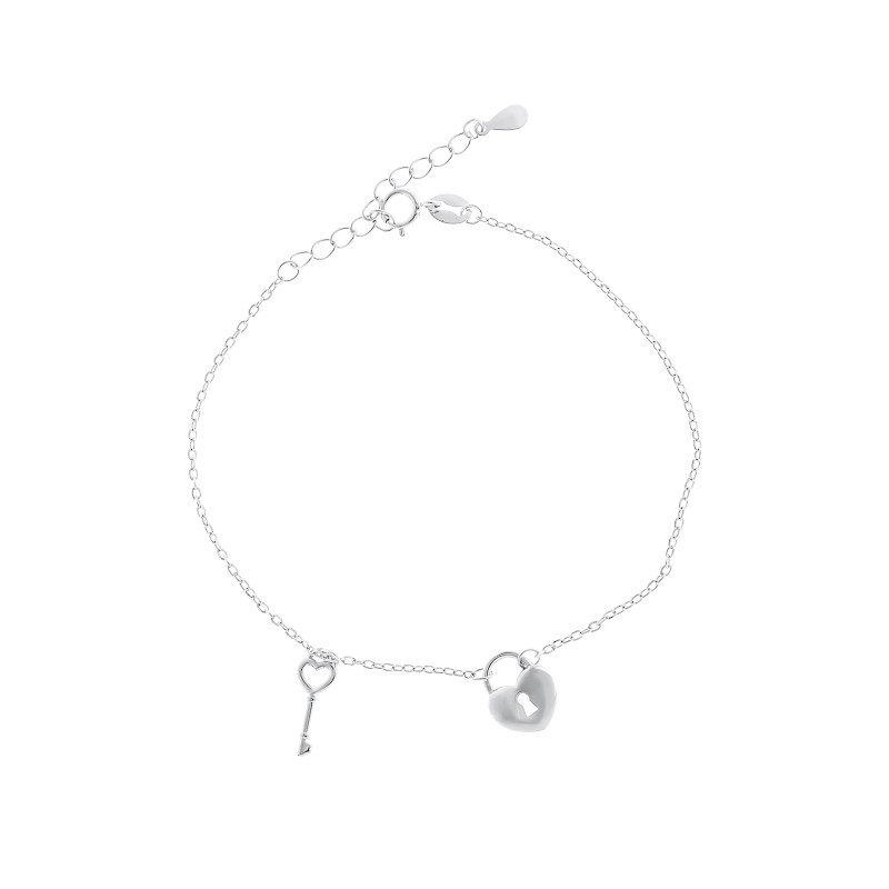 Srebrna bransoletka 925 Klucz do Serca