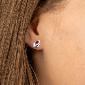 Srebrne kolczyki 925 Zimowa Kapibara Święta Sztyft dla małej damy PREZENT